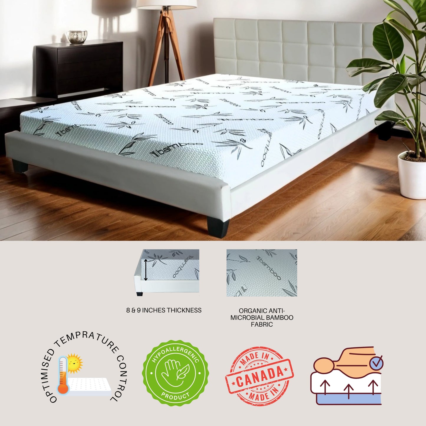 Bamboo BEXLEY 8.5" Handcrafted Mattress